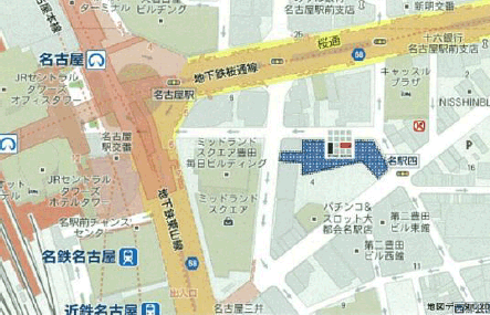 愛知県産業労働センターへの地図